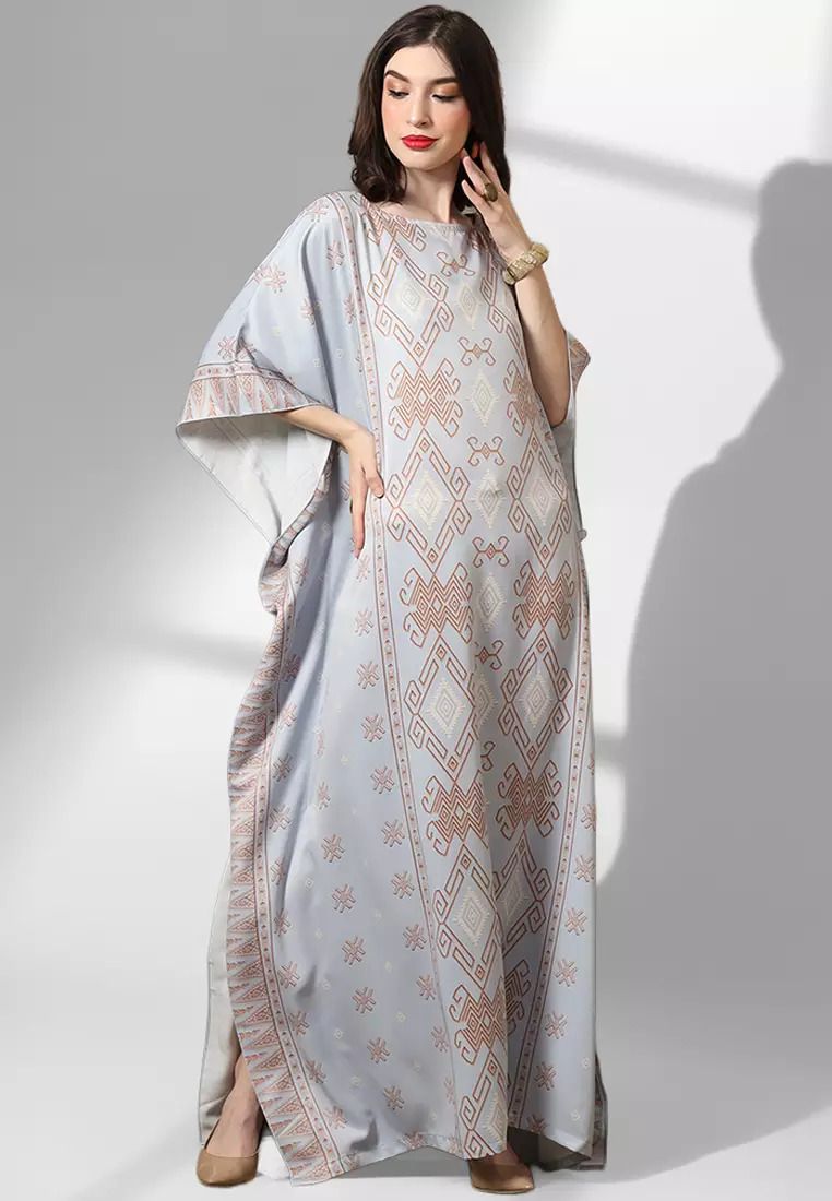 Kanzi Exclusive Short Sleeve Songket Kaftan