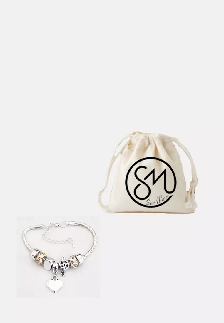 Jual San Marco Accessories Wanita Music Note Heart Pomora Charm