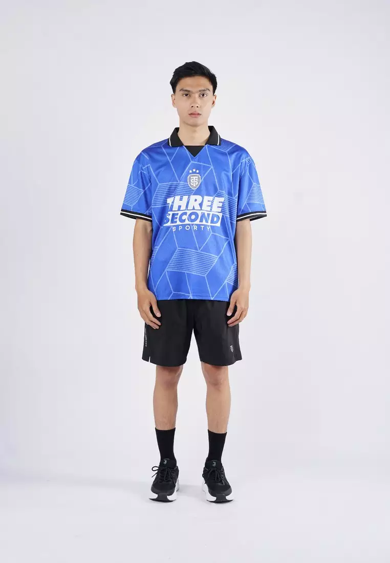 3Second Men's Collar Jersey T-Shirt Short Sleeve Relaxed Fit Polyester Diego OL-C290725