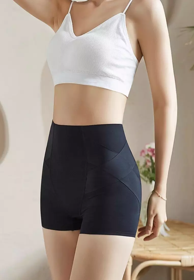 2 Pack Premium Power Tummy Tuck Butt Lifting Safety Shorts Panties in Black
