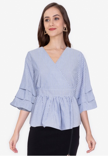 ZALORA WORK multi Ruched Sleeve Top 1BAC6AA8CED8E0GS_1