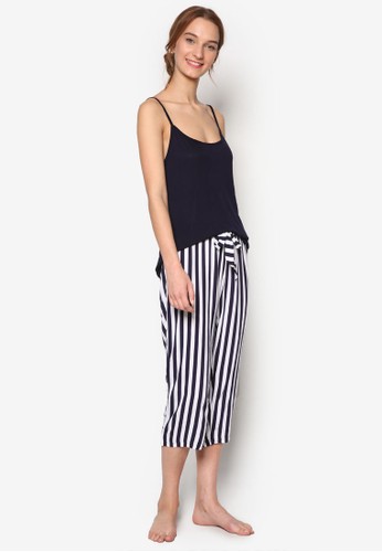 Stesprit分店riped Crop Pants and Vest Pyjamas, 服飾, 服飾