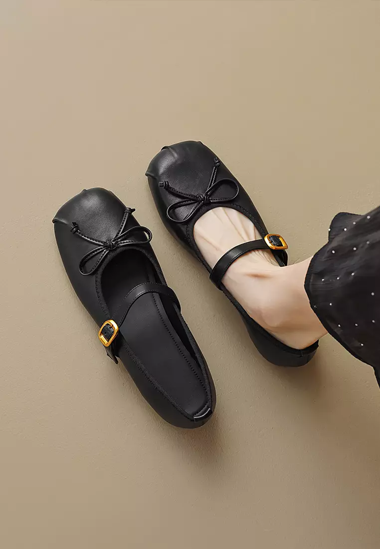 Bow Round toe Strap Flat Shoes WW222-6