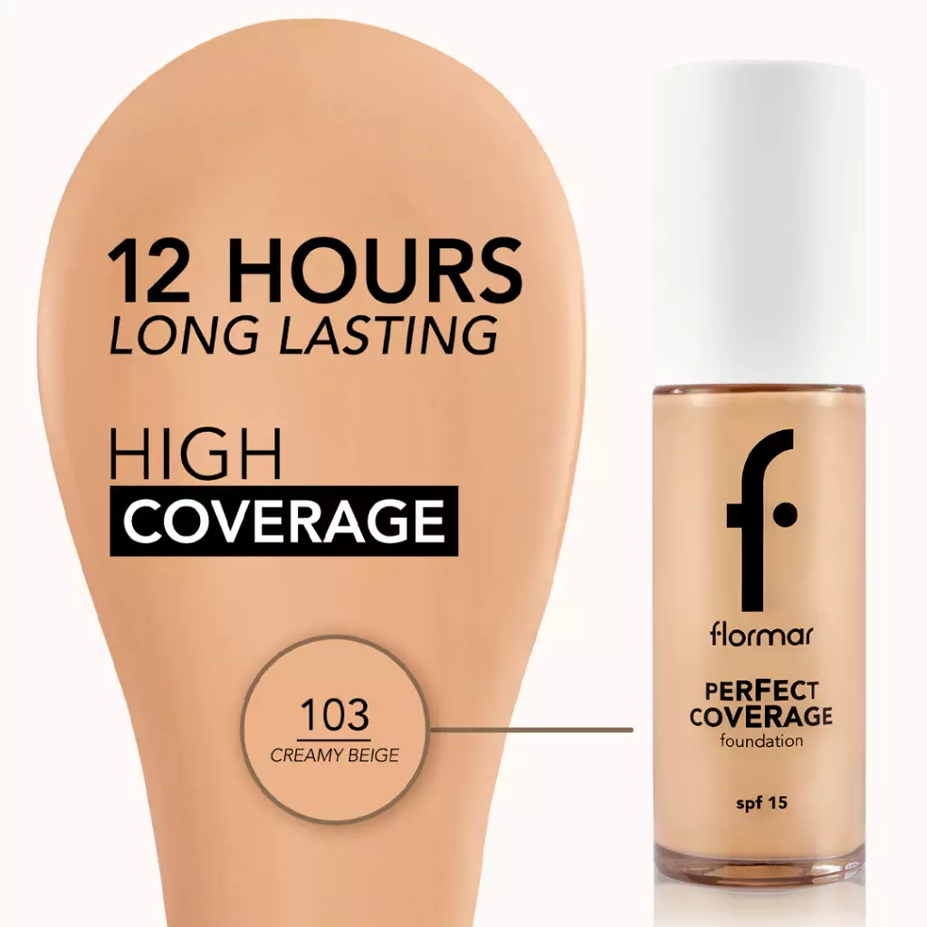 Flormar Perfect Coverage Foundation - 103 Creamy Beige