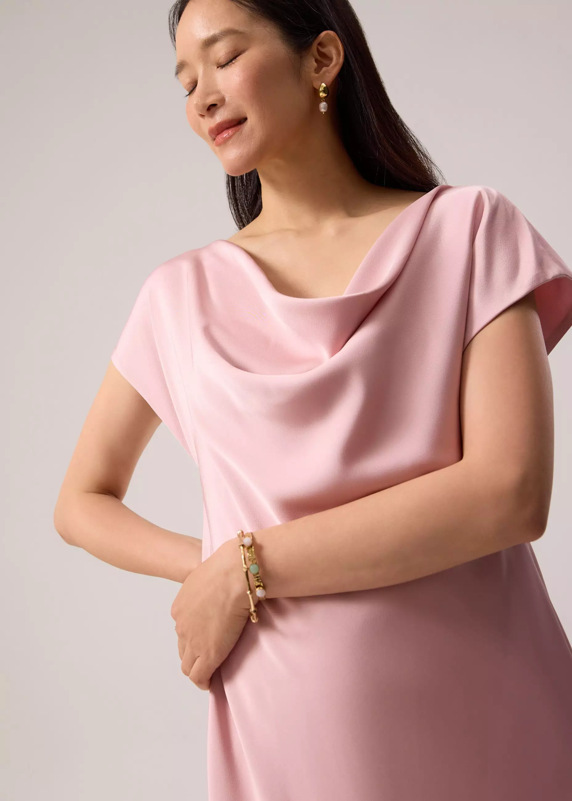 Dress Wanita - Satin Bias Cut Midaxi Dress