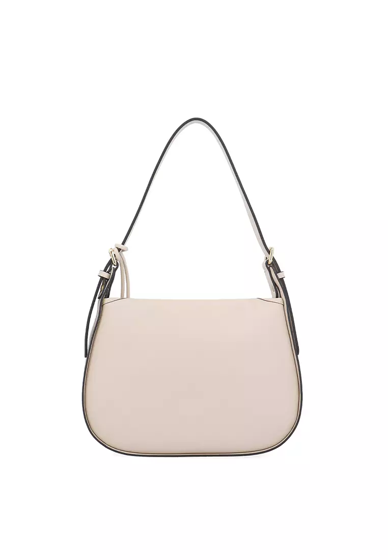 Sora Charm Shoulder Bag - Medium Beige