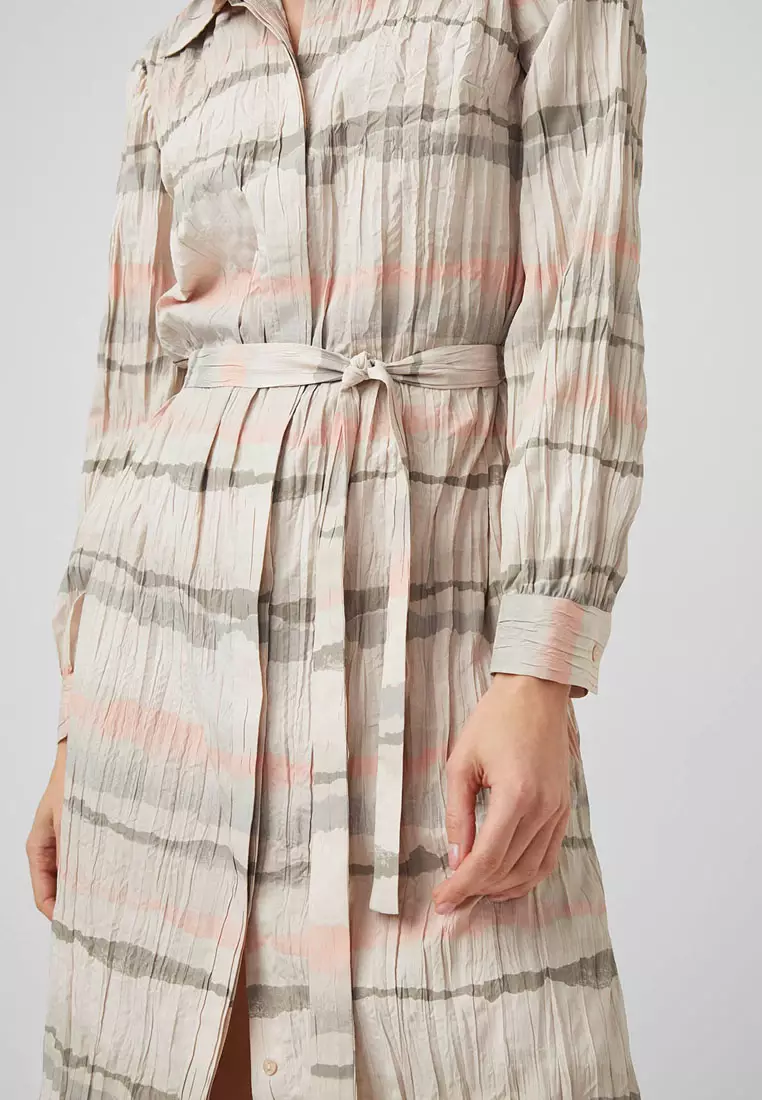 Buy French Connection Hope Drape Tie Shirt Dress Online ZALORA