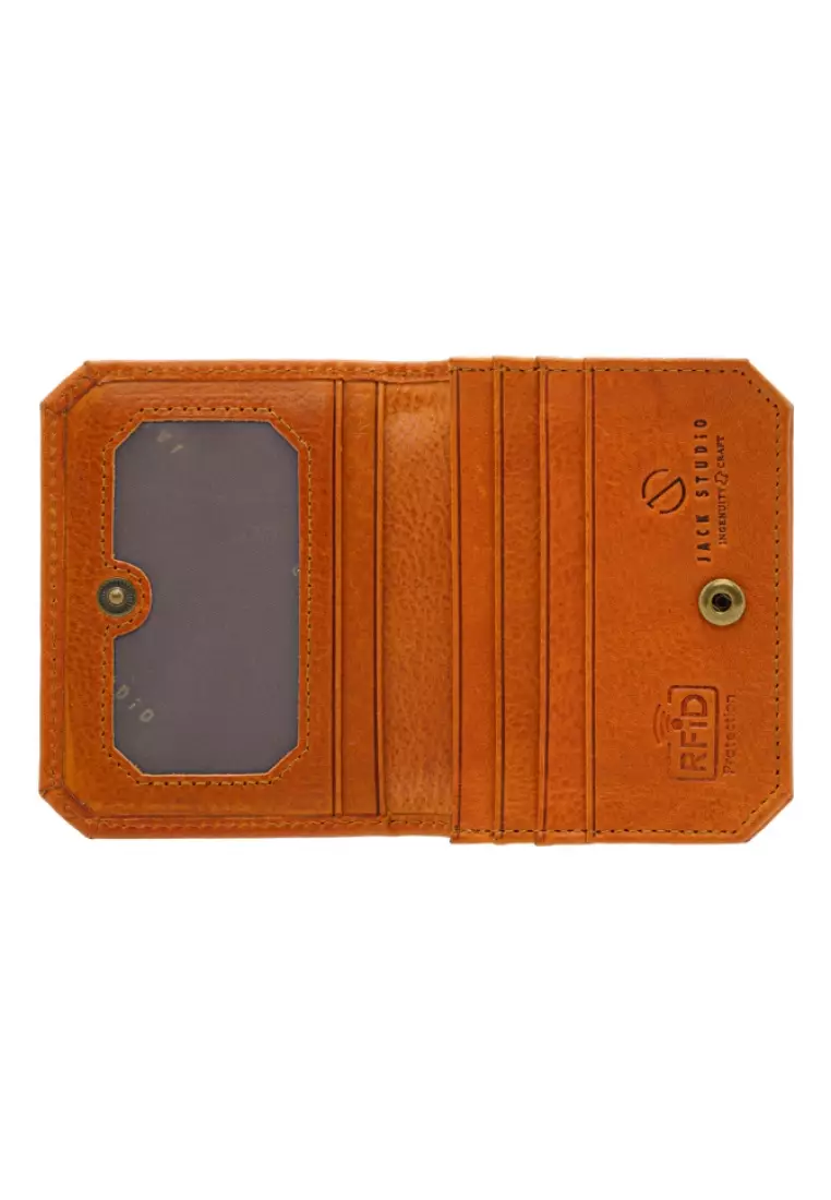 Jack Studio Vegetable Tanned Leather RFID ID Card Holder JWC 30859