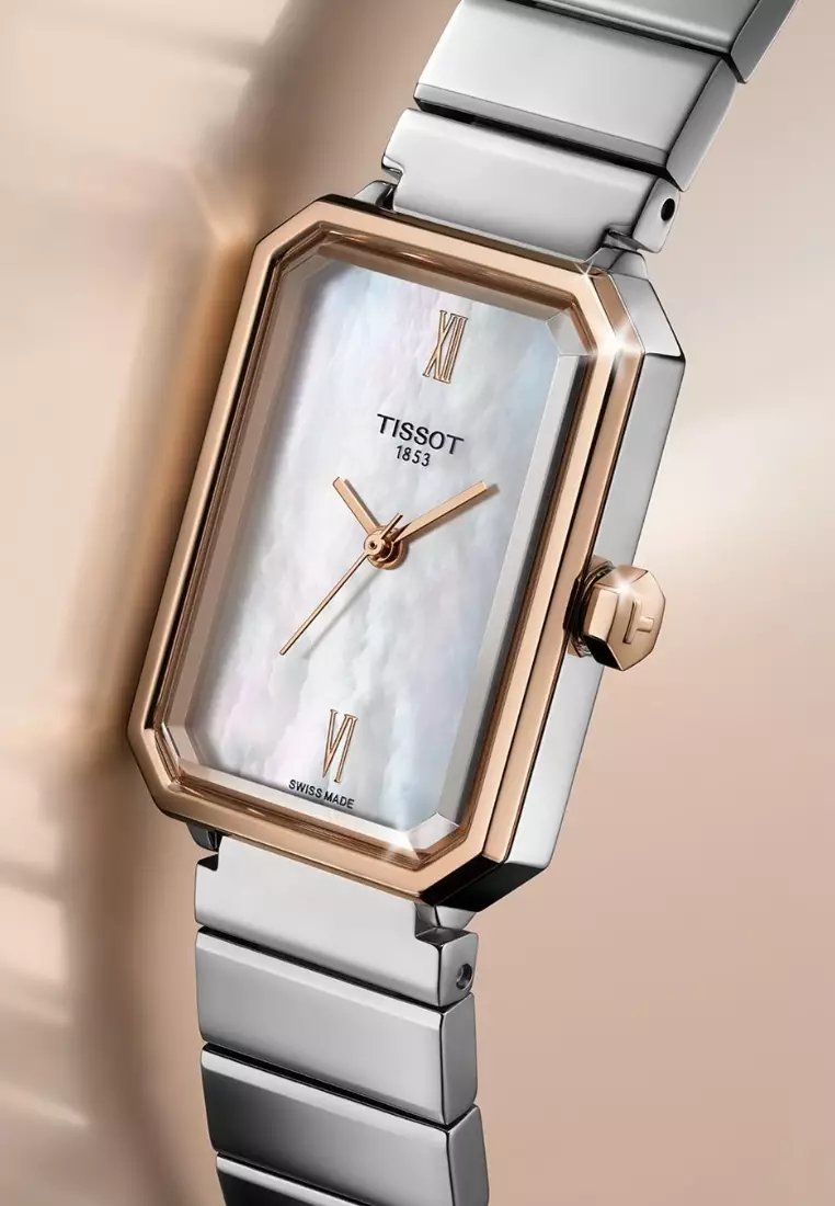 Buy Tissot Tissot SRV 30mm Rectangular Watch Case White Mother-Of-Pearl ...