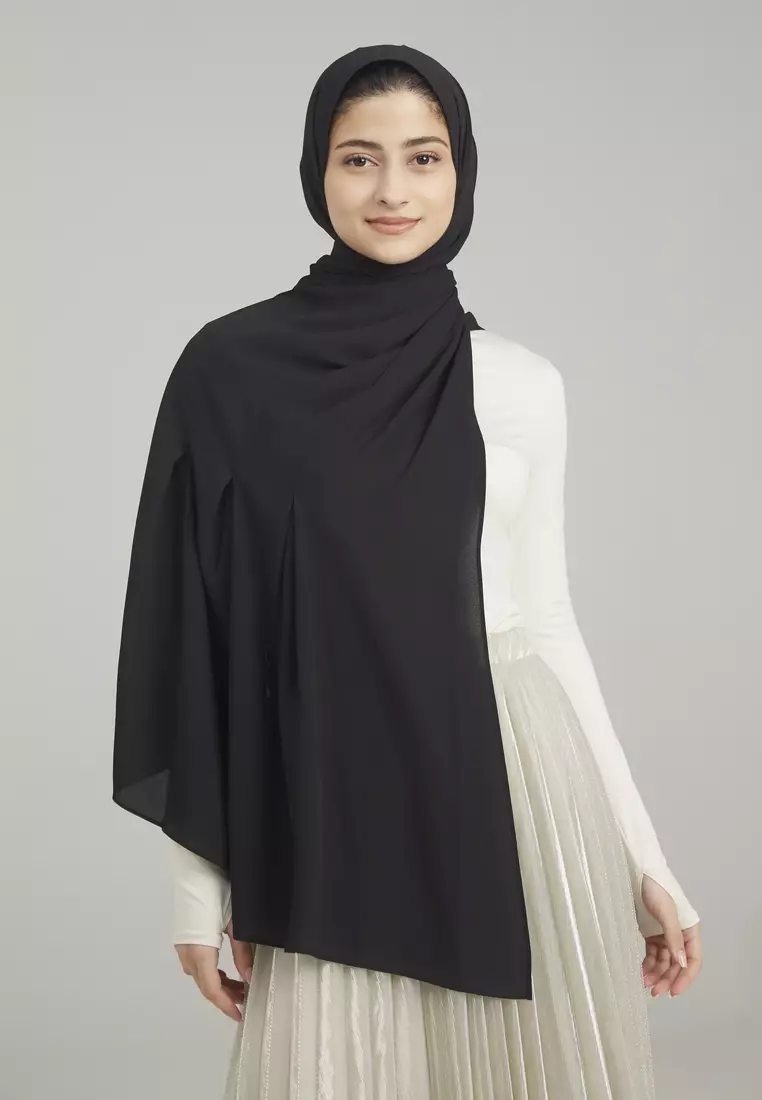 HUSNA ORIKAMI BOX PLEATED SCARF