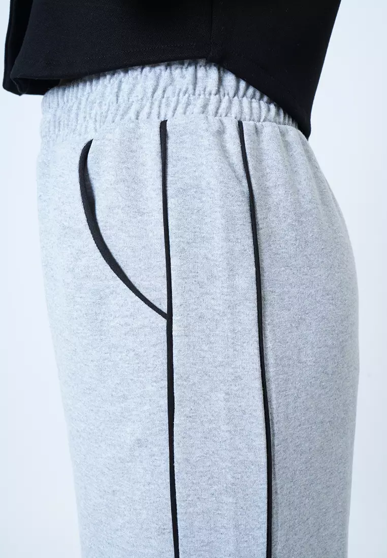 Piping Wide Legs Sweatpants