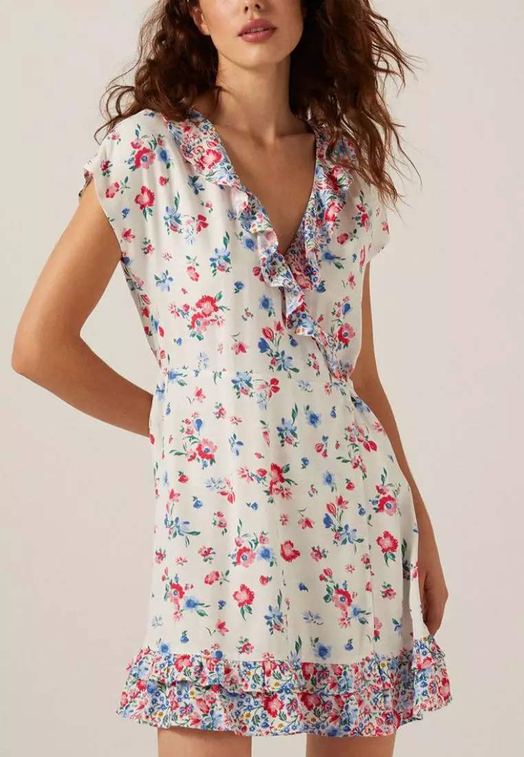 Mixed floral hot sale print dress