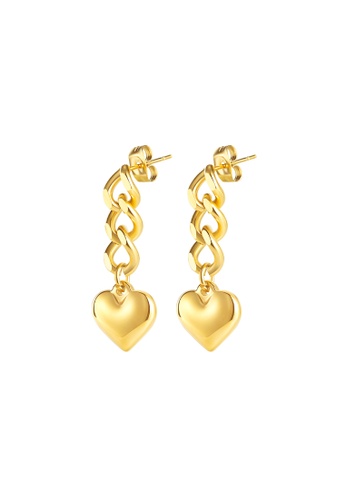 CELOVIS gold CELOVIS - Sweet Heart Chain Link Drop Earring in Gold DF200AC5C991BEGS_1