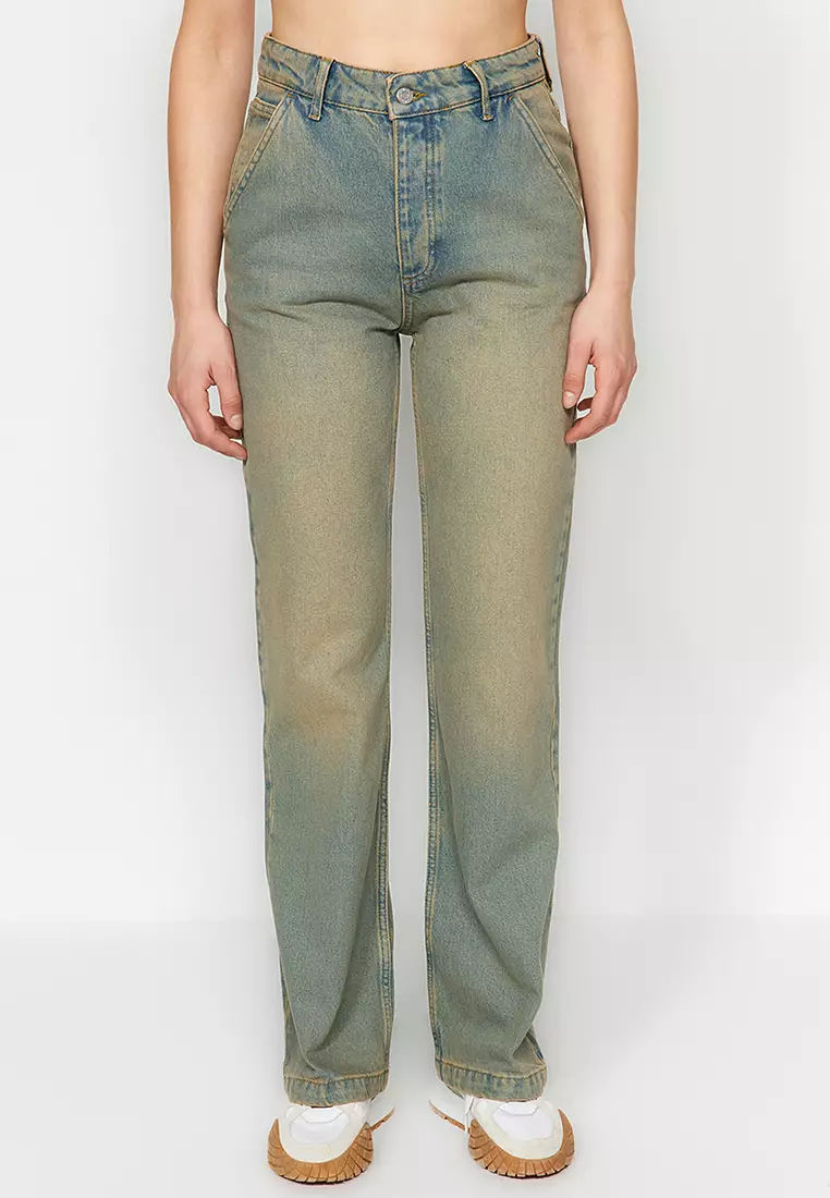 Buy Trendyol Classic Flare Jeans in Light Blue 2024 Online