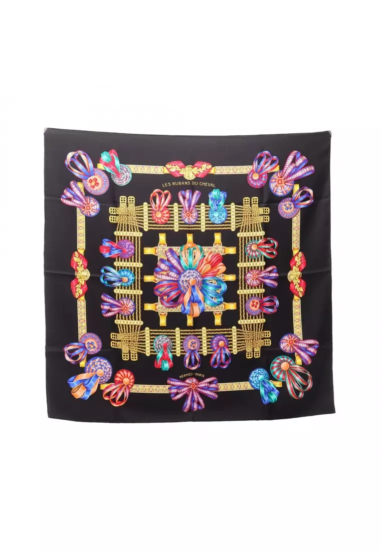 Buy Hermès Pre-Loved Hermès carres 90 LES RUBANS DU CHEVAL scarf