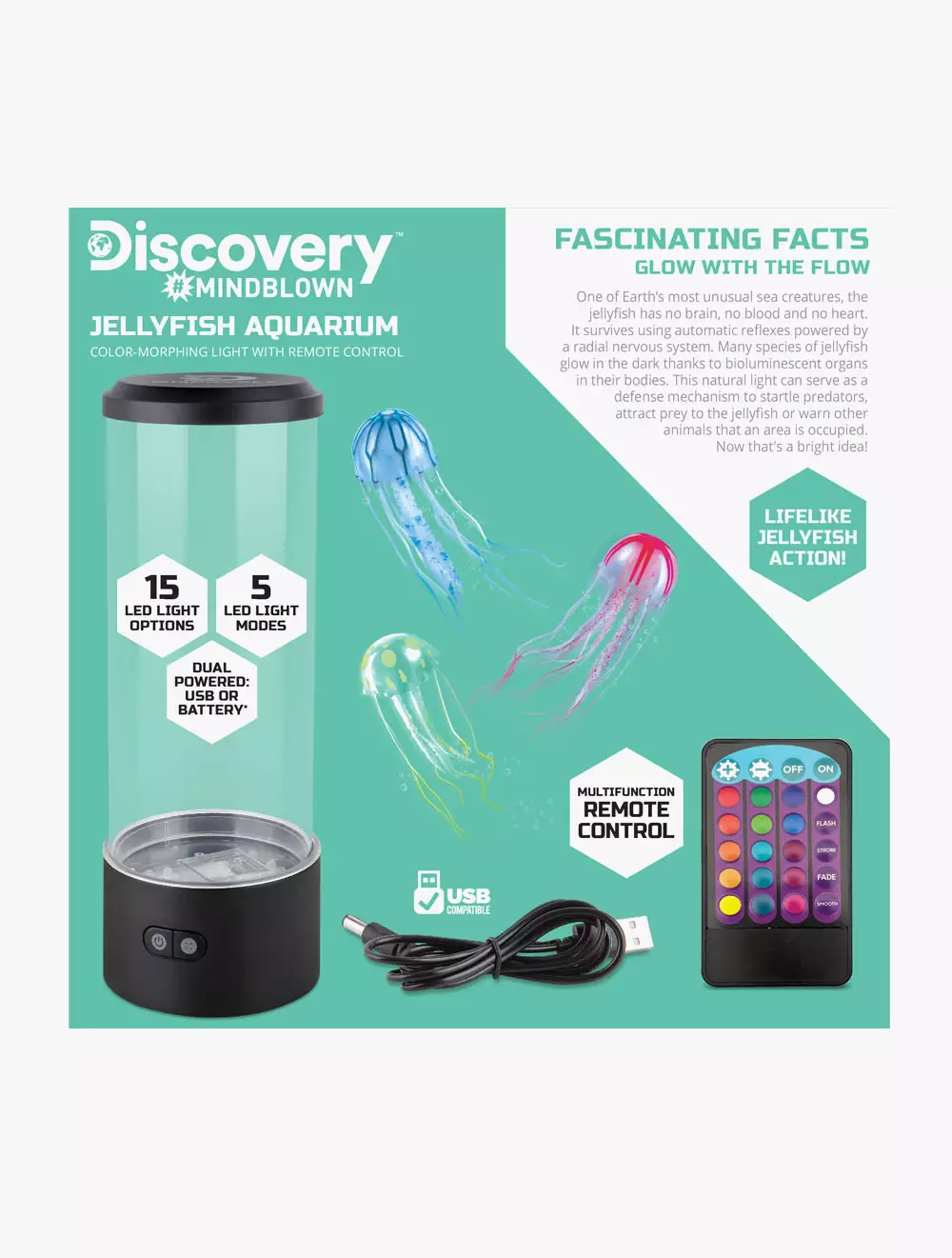 Discovery Mindblown Kids Jellyfish Lamp - DCN1423012561 - Multicolor