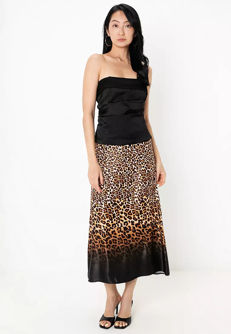 ZARA Leopard Midi Skirt 2025 | Buy ZARA Online | ZALORA Hong