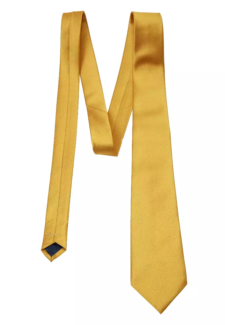 Stranger Dasi Pria Polos Plain Tie Man Neckwear Aksesoris Fashion Material Polyester ORIGINAL - Gold