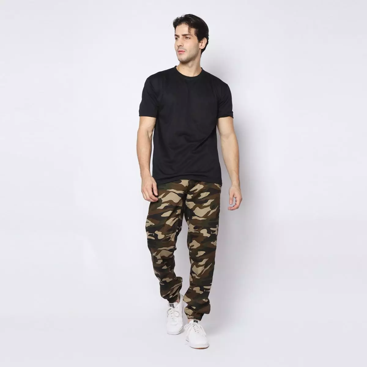 Jogger Loreng Brown Pants 142201N
