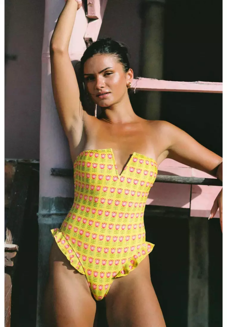 Lily Ruffled One Piece Swimsuit / Golden Days