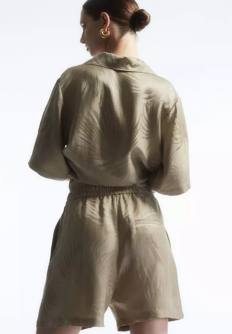 Silk-Blend Jacquard Shorts