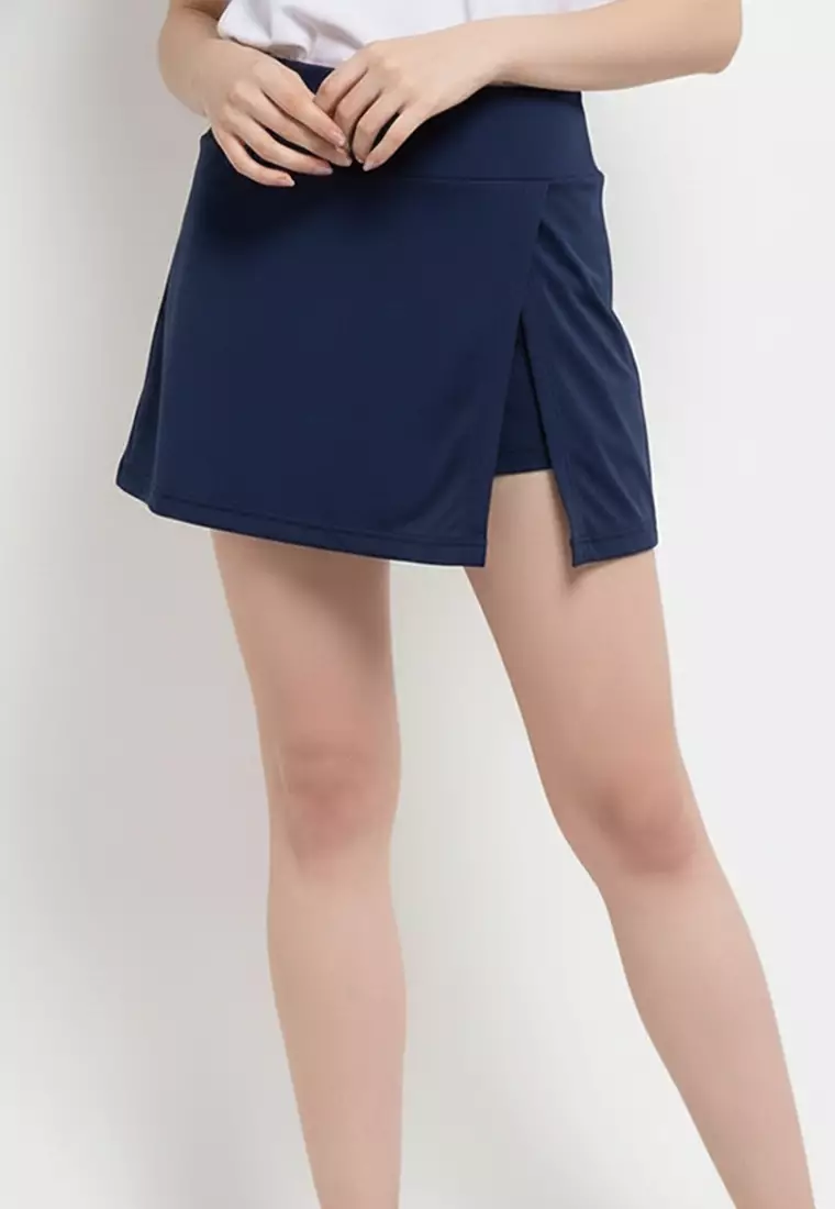 LB134 Skort Padel Wanita 2 in 1 legging dan rok "navy blue"