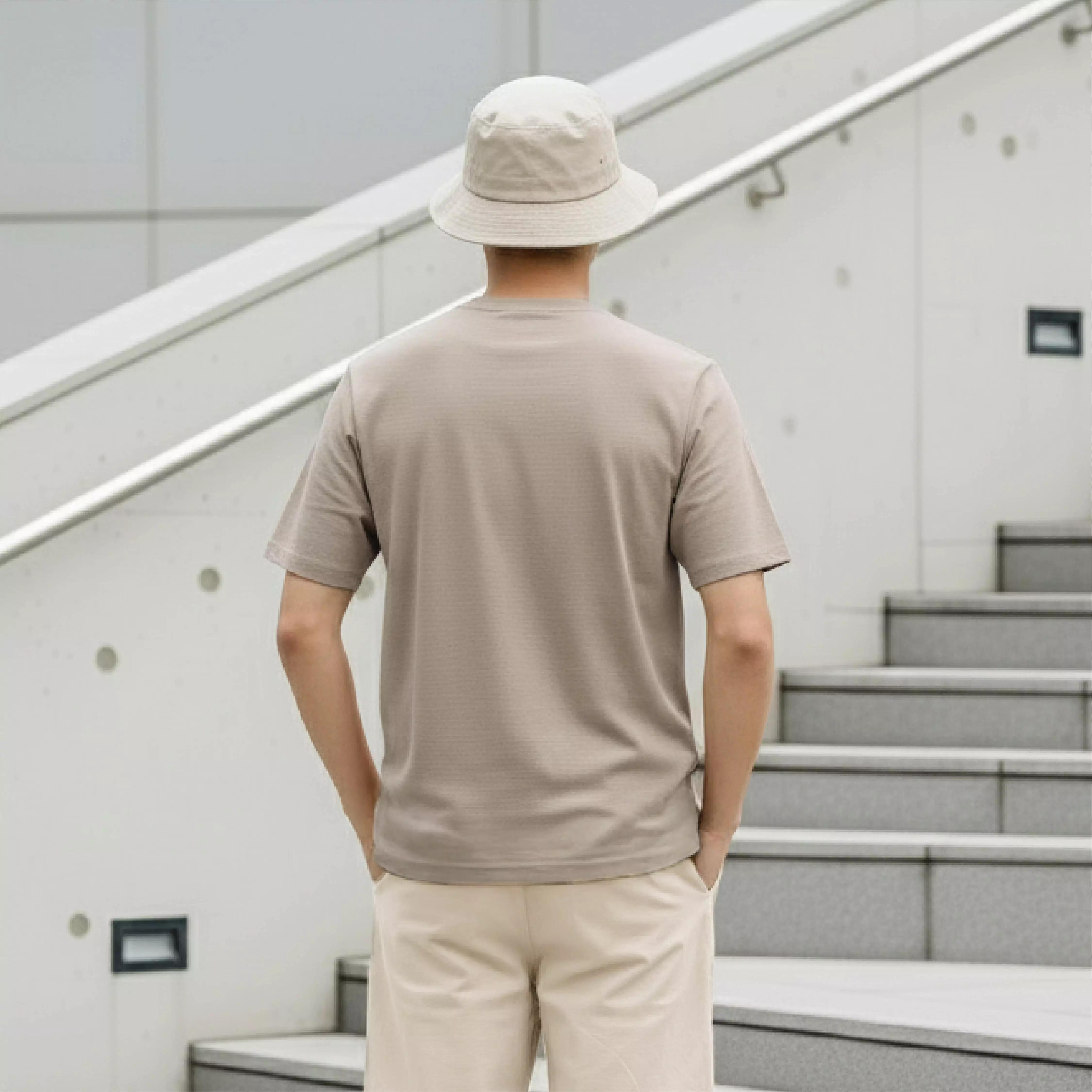 Kale PLUTO LIGHT BROWN T-shirt Cotton Cloudy Boxy Fit - Kaos Korea - Atasan Kaos Pria - Kaos Basic Pria