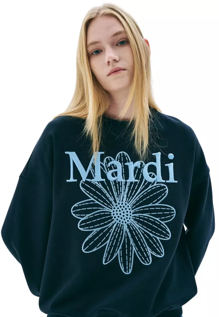 Sweatshirt Flowermardi Needlework - Navy Sky