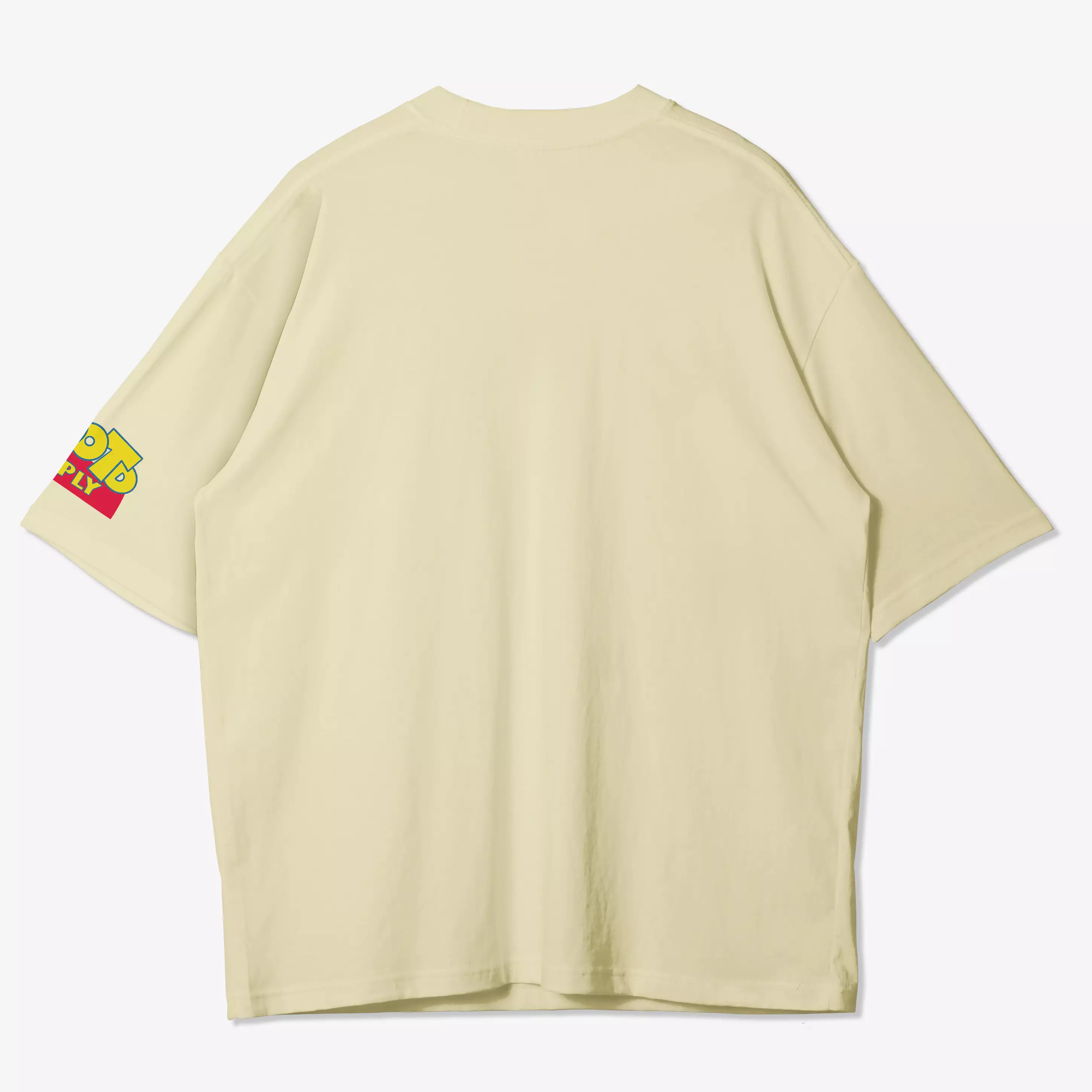 OOTDSUPPLY Oversized Tshirt Toys Baby Blue Cream & Black l Kaos Oversize Pria dan Wanita OV139