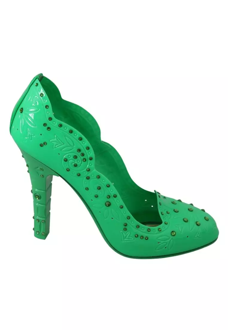 Dolce & gabbana clearance cinderella embellished transparent pumps