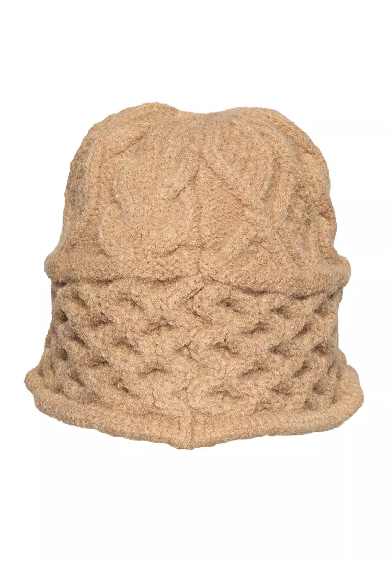 Buy London Rag Knit Bucket Hat In Beige 2026 Online | ZALORA
