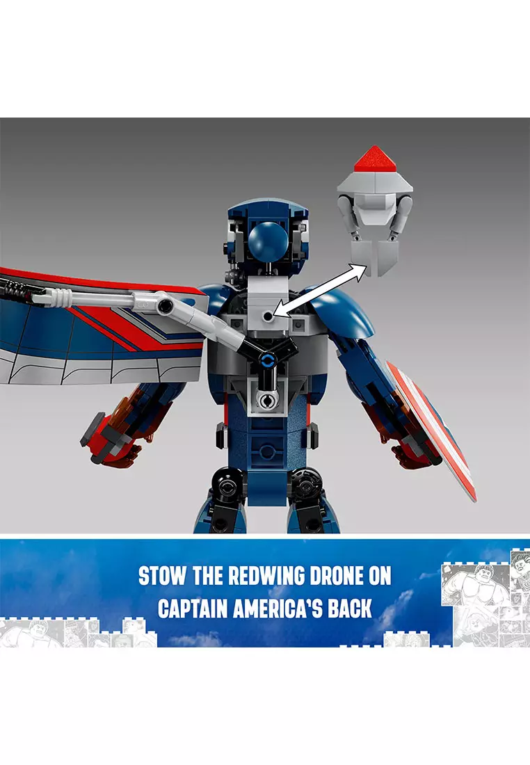 Superheroes 76296 New Captain America Construction Figure, Age 8+, Building Blocks, 2024 (359pcs)