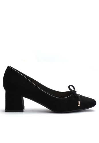 Twenty Eight Shoes black Suede Fabric Mid Heel 1280-2 7F2E5SH5500DECGS_1