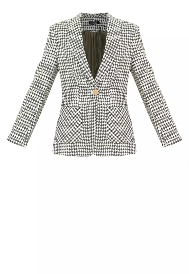 Houndstooth Blazer Jacket