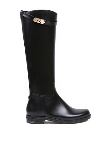 Twenty Eight Shoes black Long riding rain boot 882-4 TW446SH77GLUHK_1