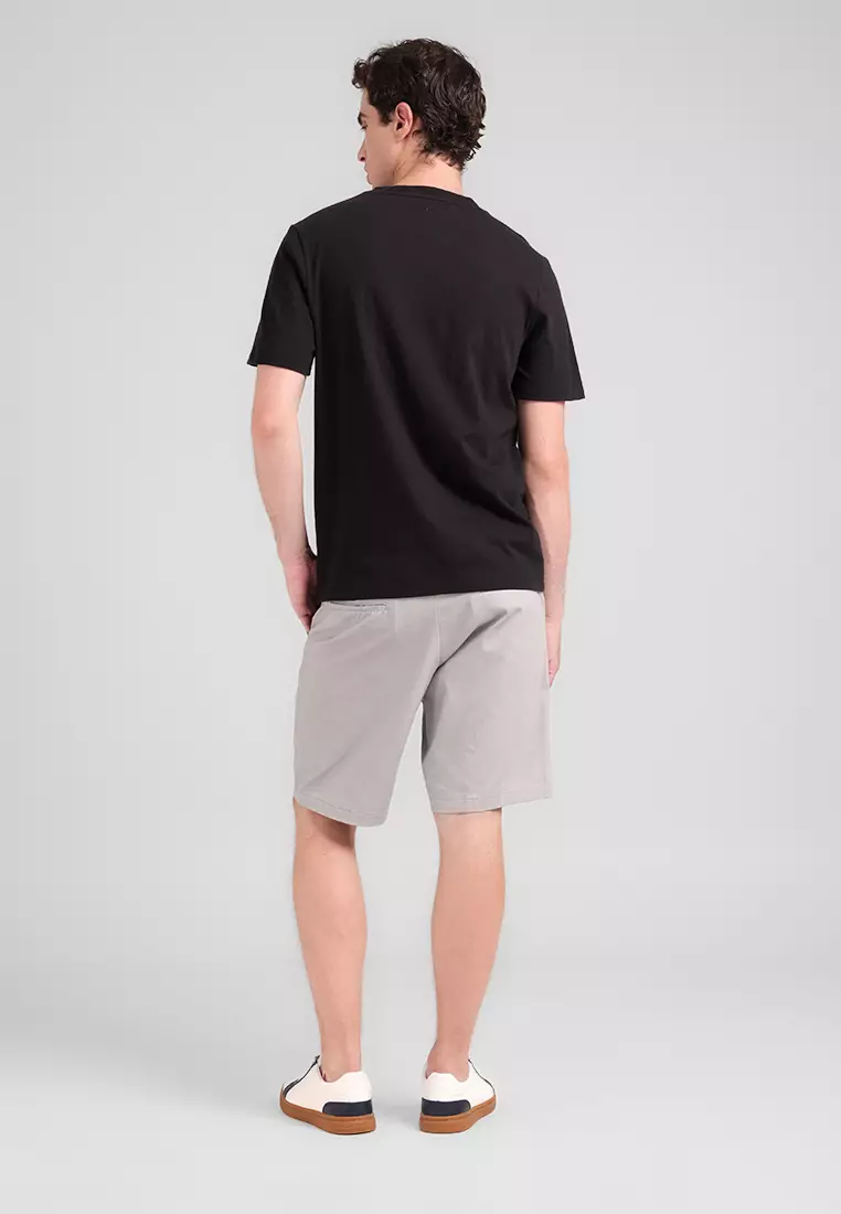 MANZONE - Kaos Lengan Pendek Pria Heat Slim Fit - Black Colour Black