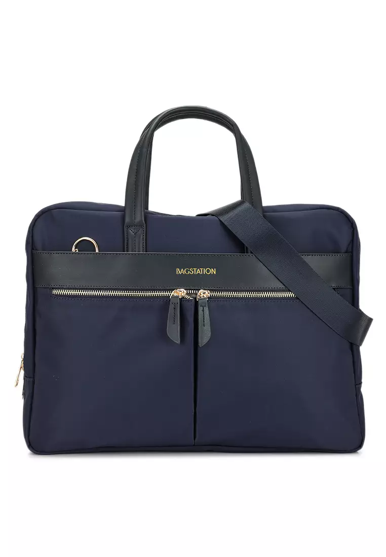 Trimmed Convertible Laptop Bag