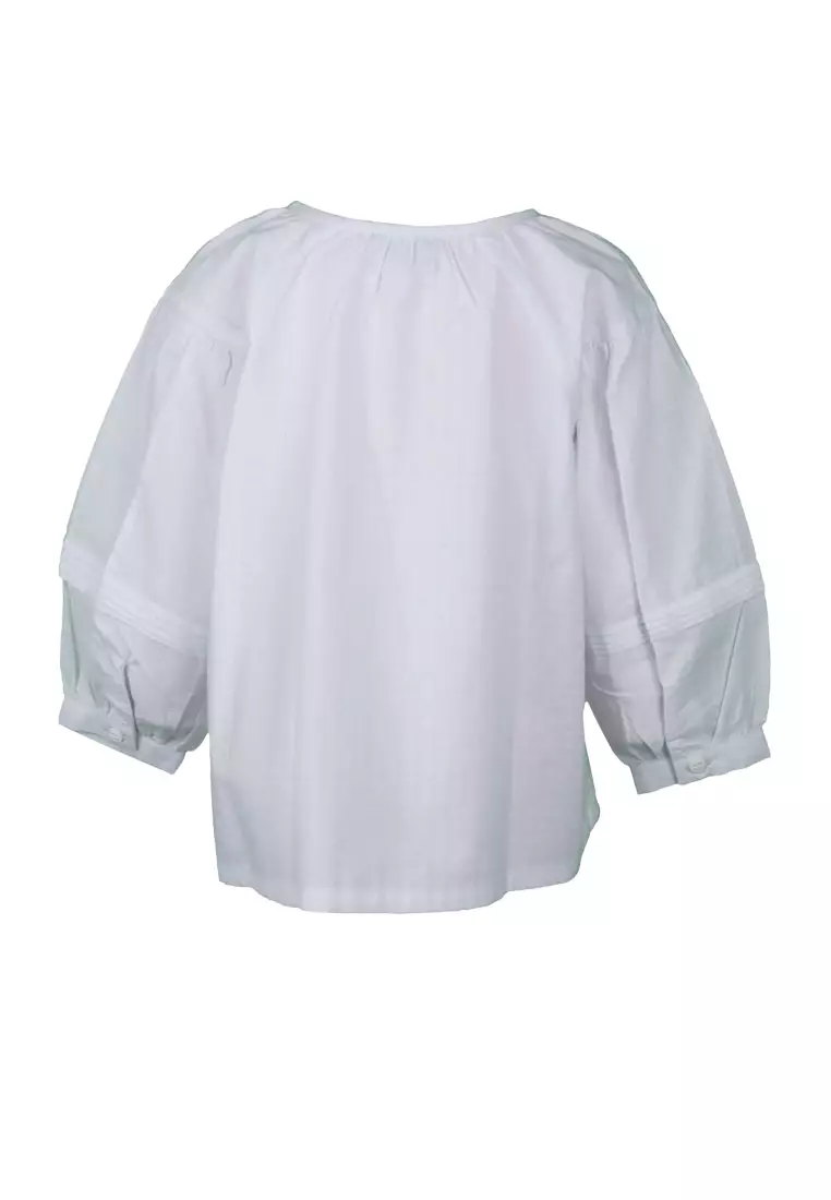 Qna Girl Safakila Blouse Panjang Anak Putih