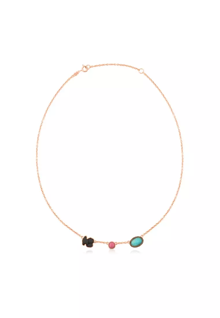Tous rose top gold necklace