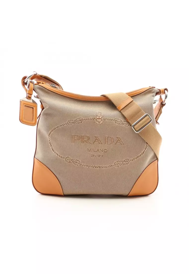 Prada Pre-Loved Prada LOGO JACQUARD logo jacquard Shoulder bag 