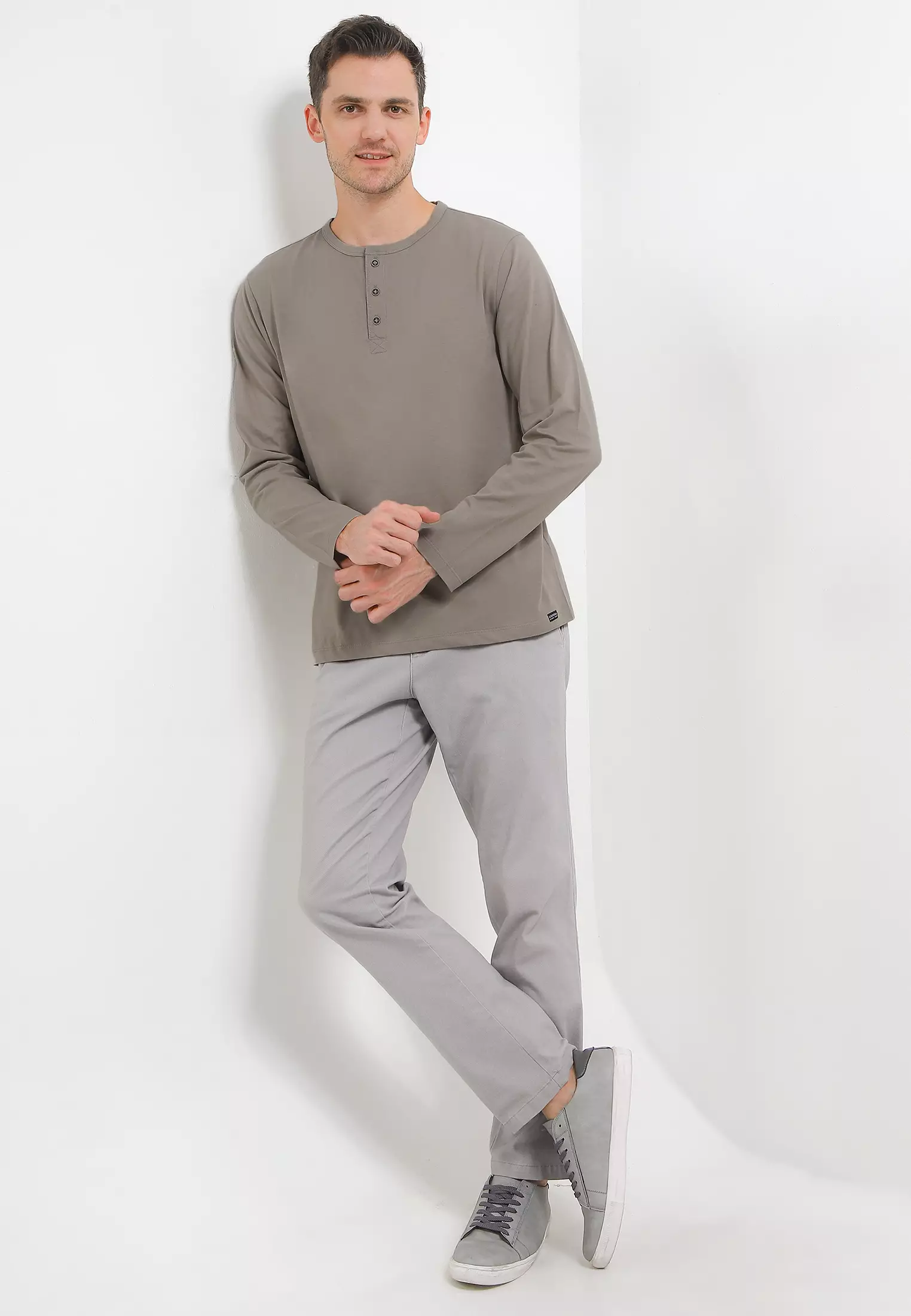 Cressida The Next Level Kaos Regular Fit Long Sleeves Hanley T-Shirt A245A - Grey