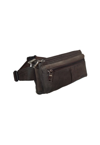 EXTREME brown Extreme Genuine Leather Waist Bag 4E2C0ACFC5C264GS_1