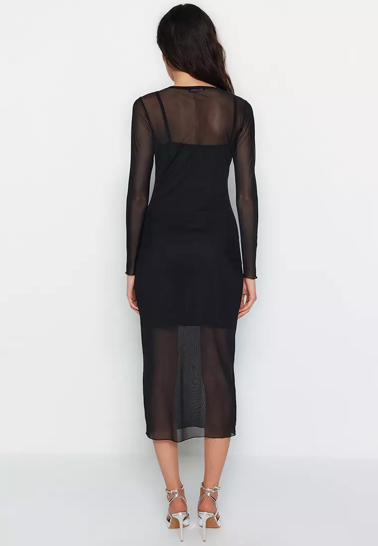 Mesh Midi Dress