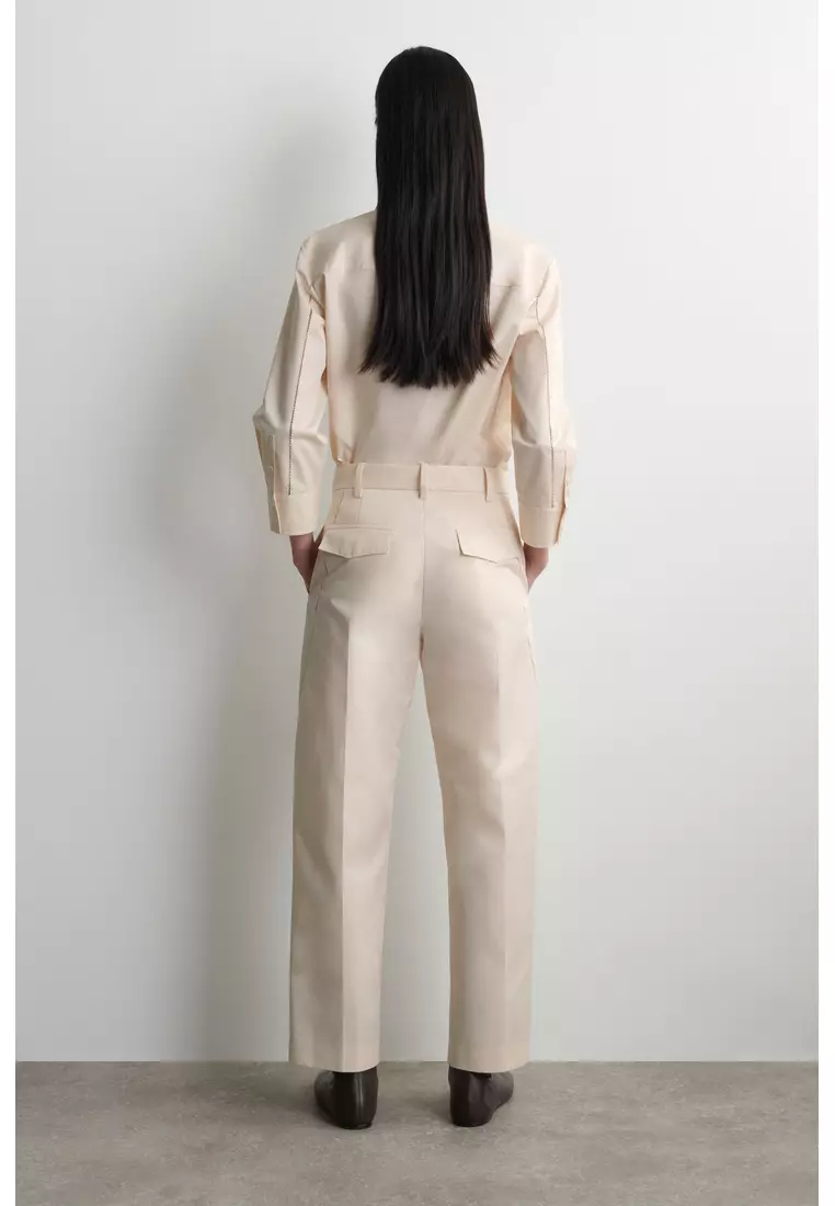 EMBROIDERED COTTON TROUSERS