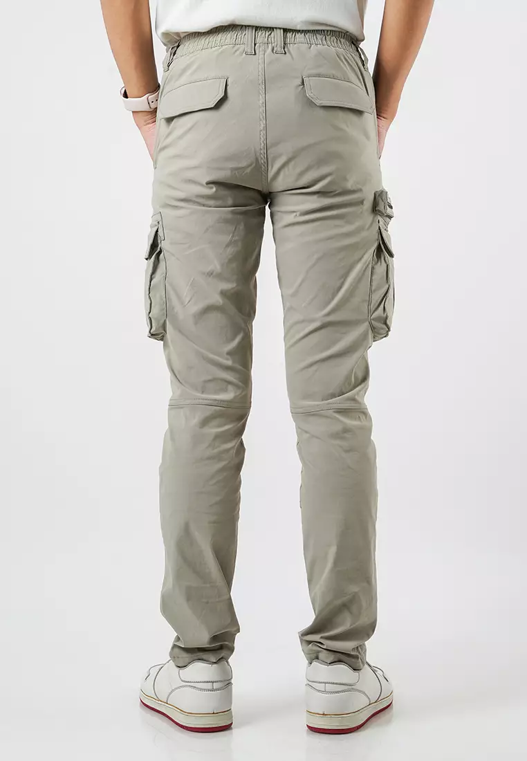 OXCON Celana Cargo Panjang Pria Pinggang Karet Slimfit Sparta Khakis