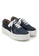 Shu Talk navy AMAZTEP Causal Genuine leather Sneakers with Fabric Upper 61B45SH32508C4GS_6