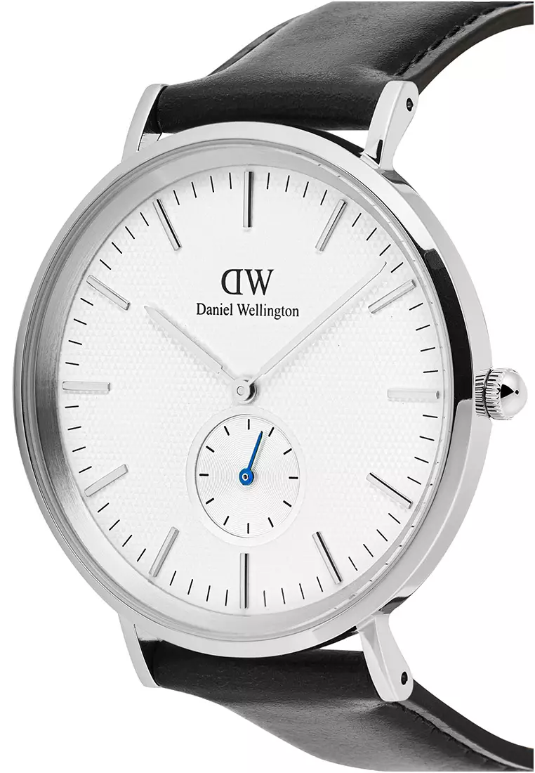 Classic 40mm Multi-Eye Sheffield Off-White Silver Sunray Silver Men Watch stainless steel Leather strap watch DW Official Authentic Original