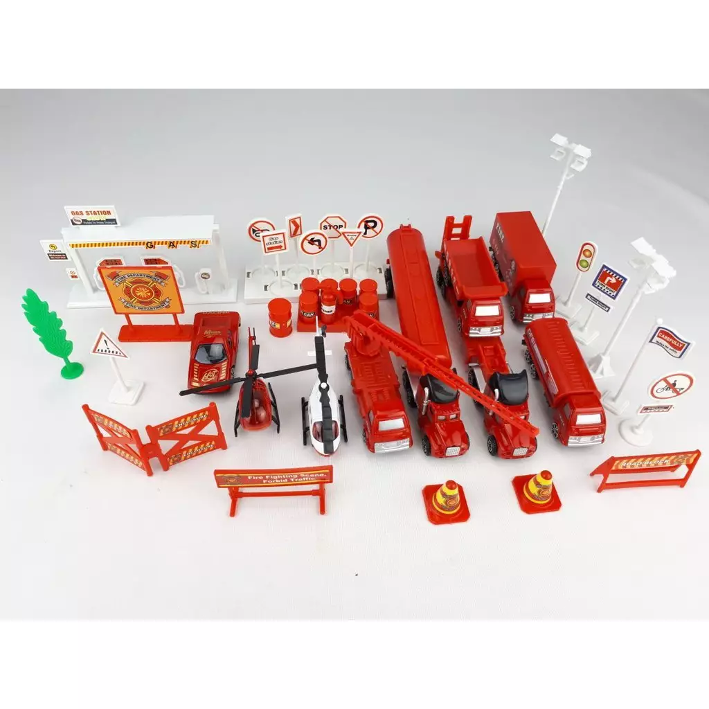 40pcs Mainan Anak Large Die Cast - Fire Engine