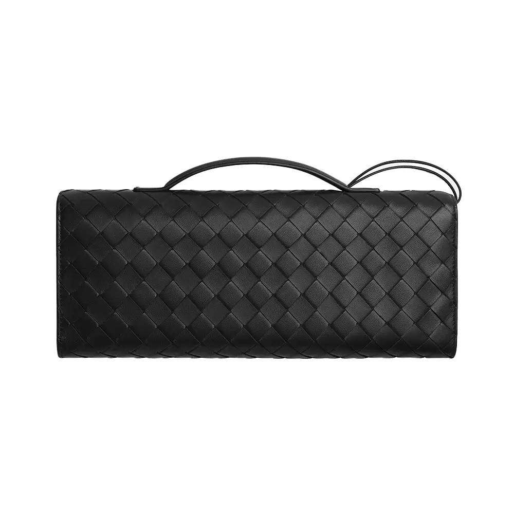 Andiamo Long Clutch With Handle Black