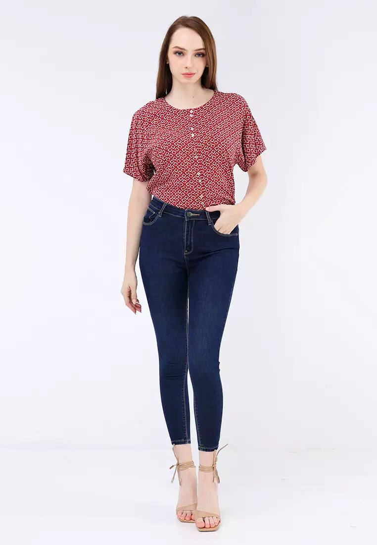 Cropped Skinny High Waist Jeans